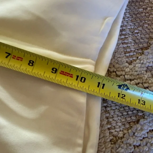 Rare Vintage Women’s white High-Waisted Ponte Pants Sz 27”slight flare - Picture 13 of 15